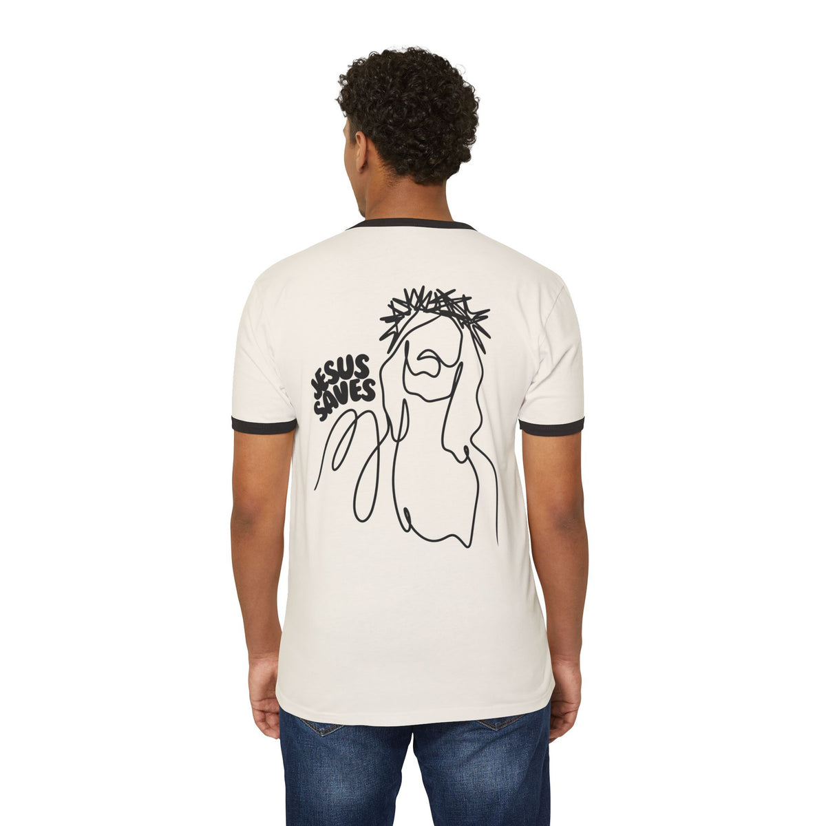 Jesus Saves| Unisex Vintage Ringer T-Shirt.