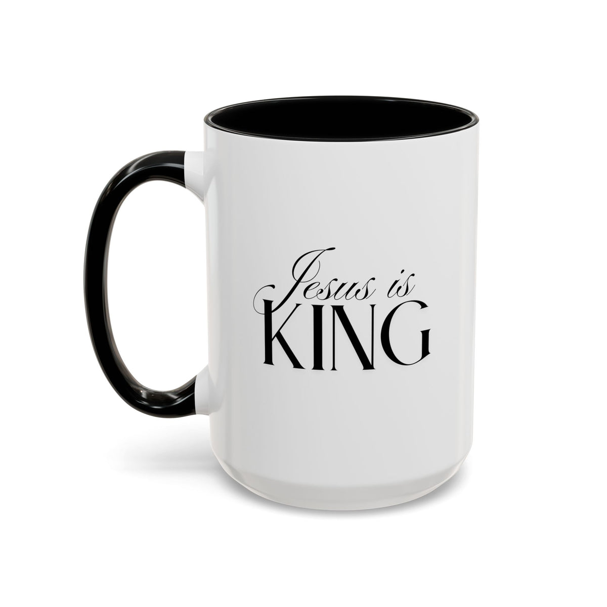 Jesus Is King | Accent Mug | Faithful Morning Beverage, 15 oz.