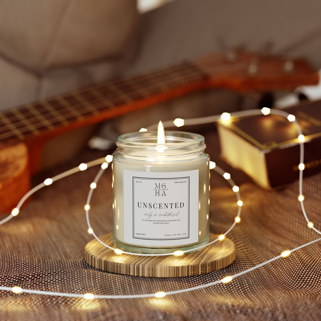 Holy & Unbothered Candle | Unscented Coconut Apricot Wax