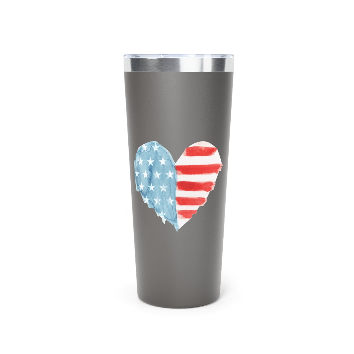 American Patriotic Heart, Diamonds Tumbler | Personalized Insulated Travel Mug, 22 oz.