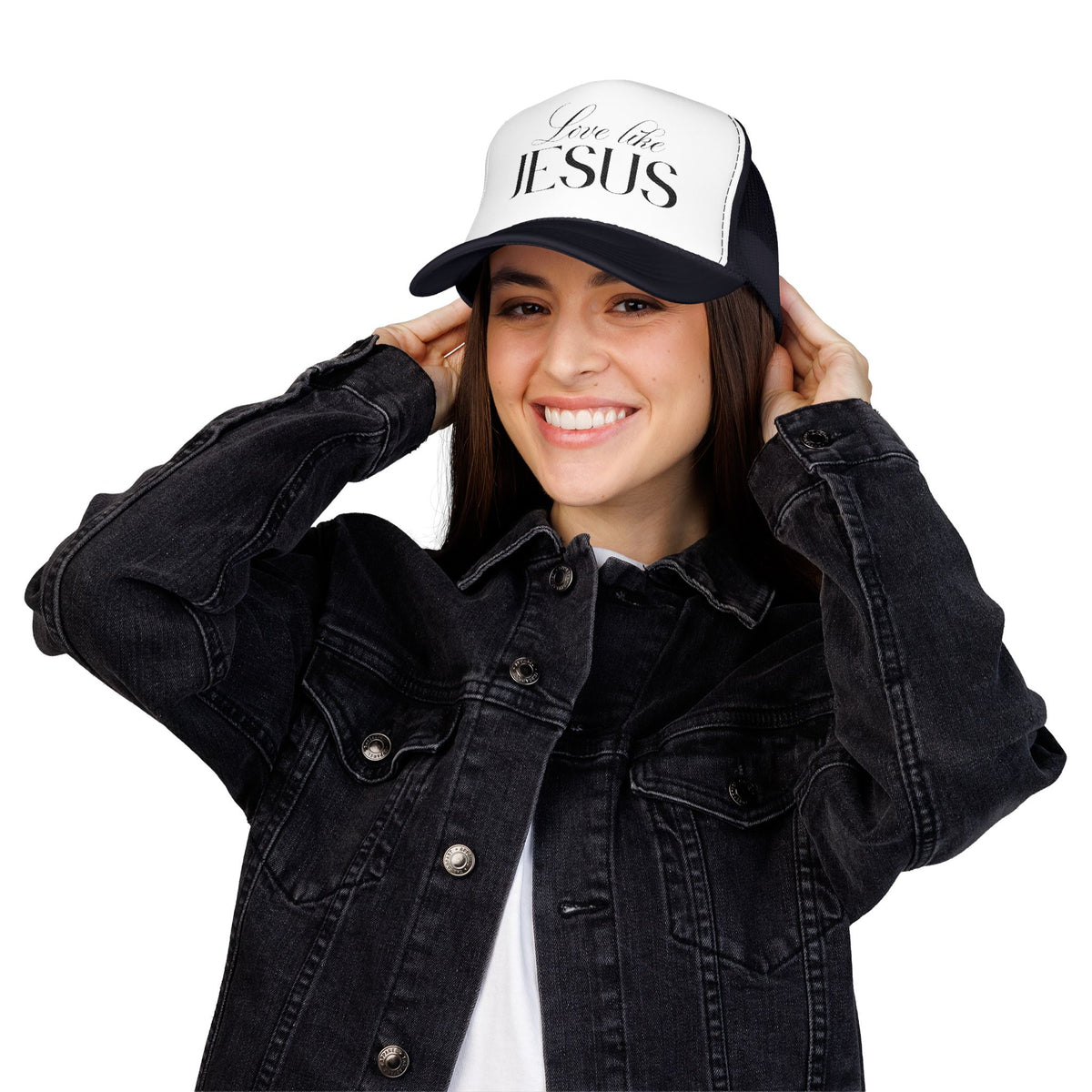 Love Like Jesus Embroidered Trucker Hat | Christian Cap.