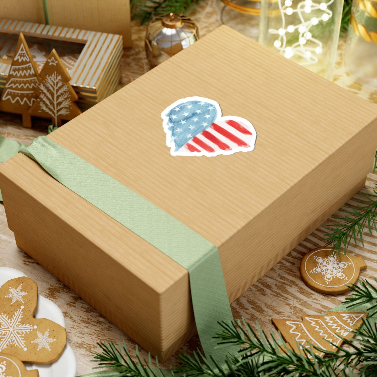 USA Heart Sticker | Patriotic Vinyl Sticker