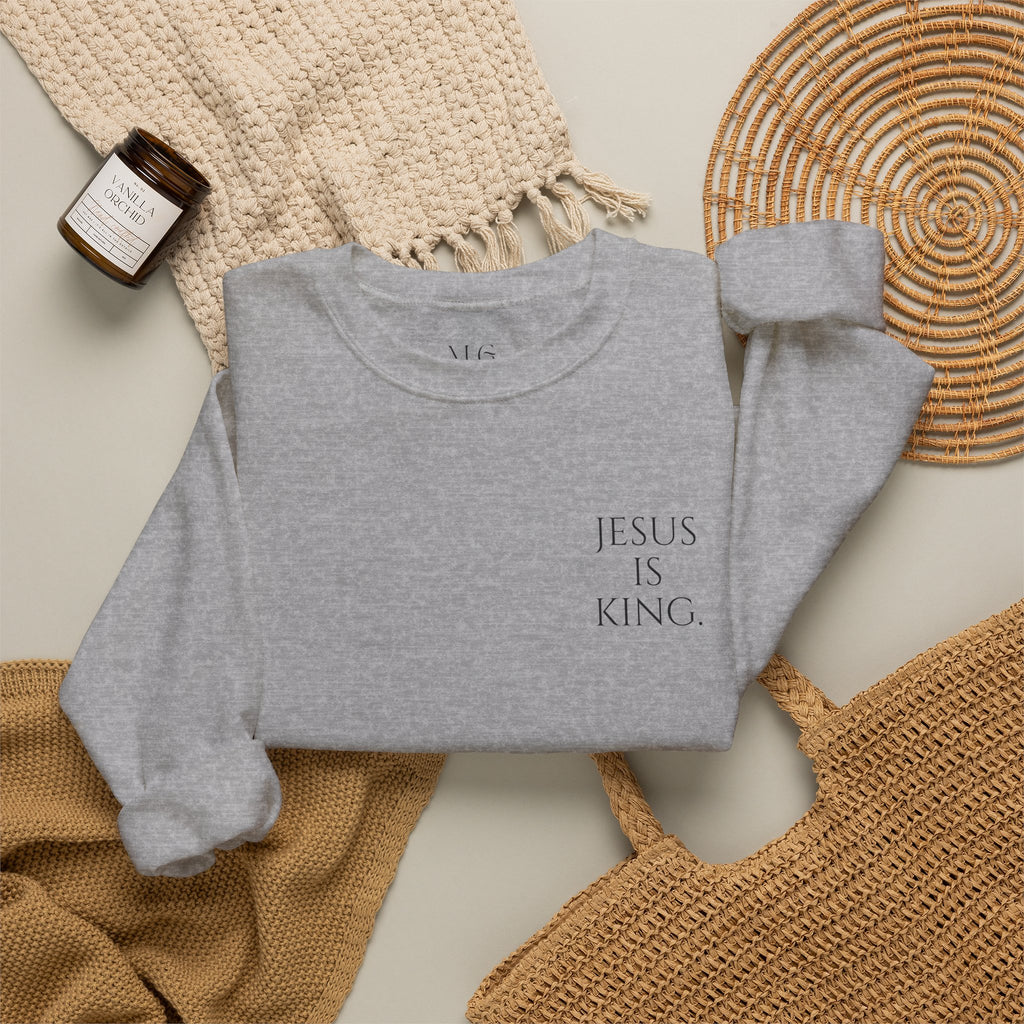 Jesus Is King | Revelation 17:14 Christian Sweatshirt | My God Has Answered.
