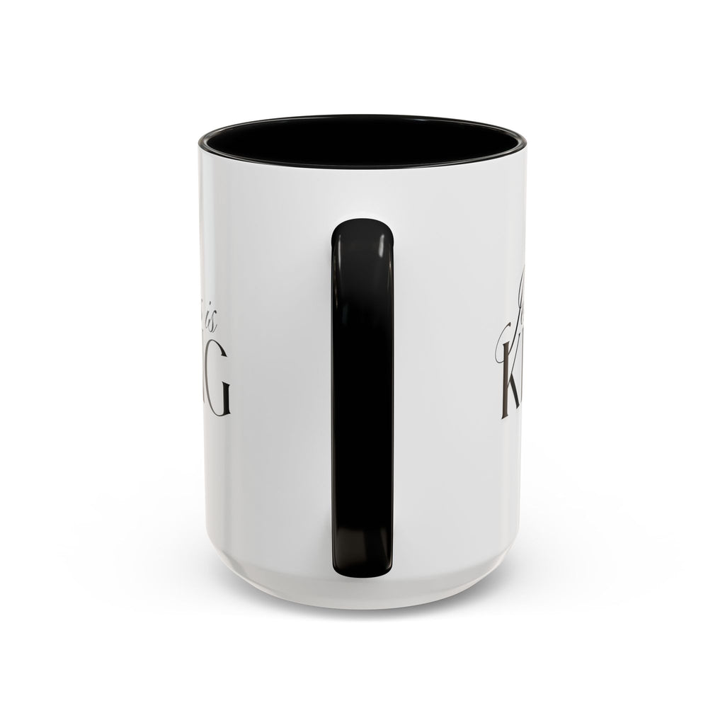 Jesus Is King | Accent Mug | Faithful Morning Beverage, 15 oz.