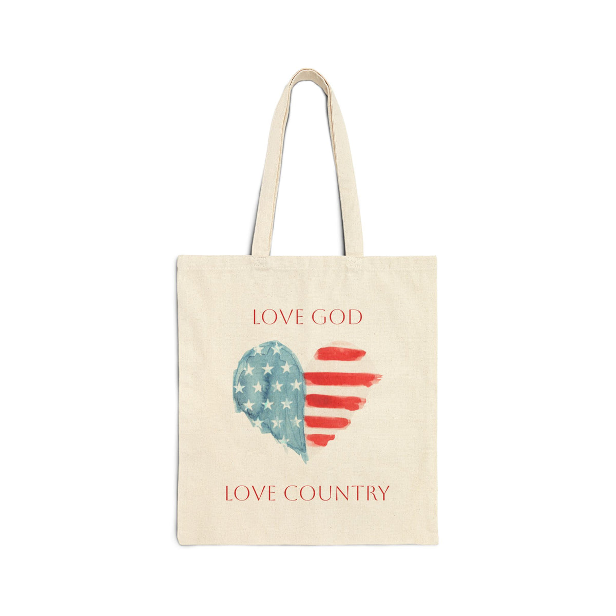 American Patriotic Heart | Tote Bag, Eco-Friendly Shopping Bag.