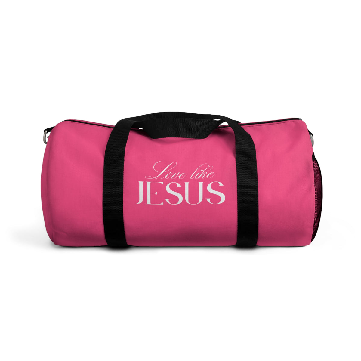 Love Like Jesus | Pink Stylish Duffel Bag.