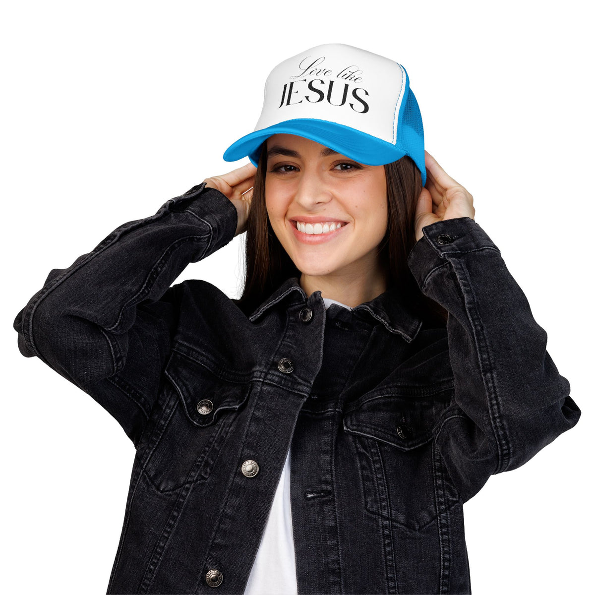 Love Like Jesus Embroidered Trucker Hat | Christian Cap.