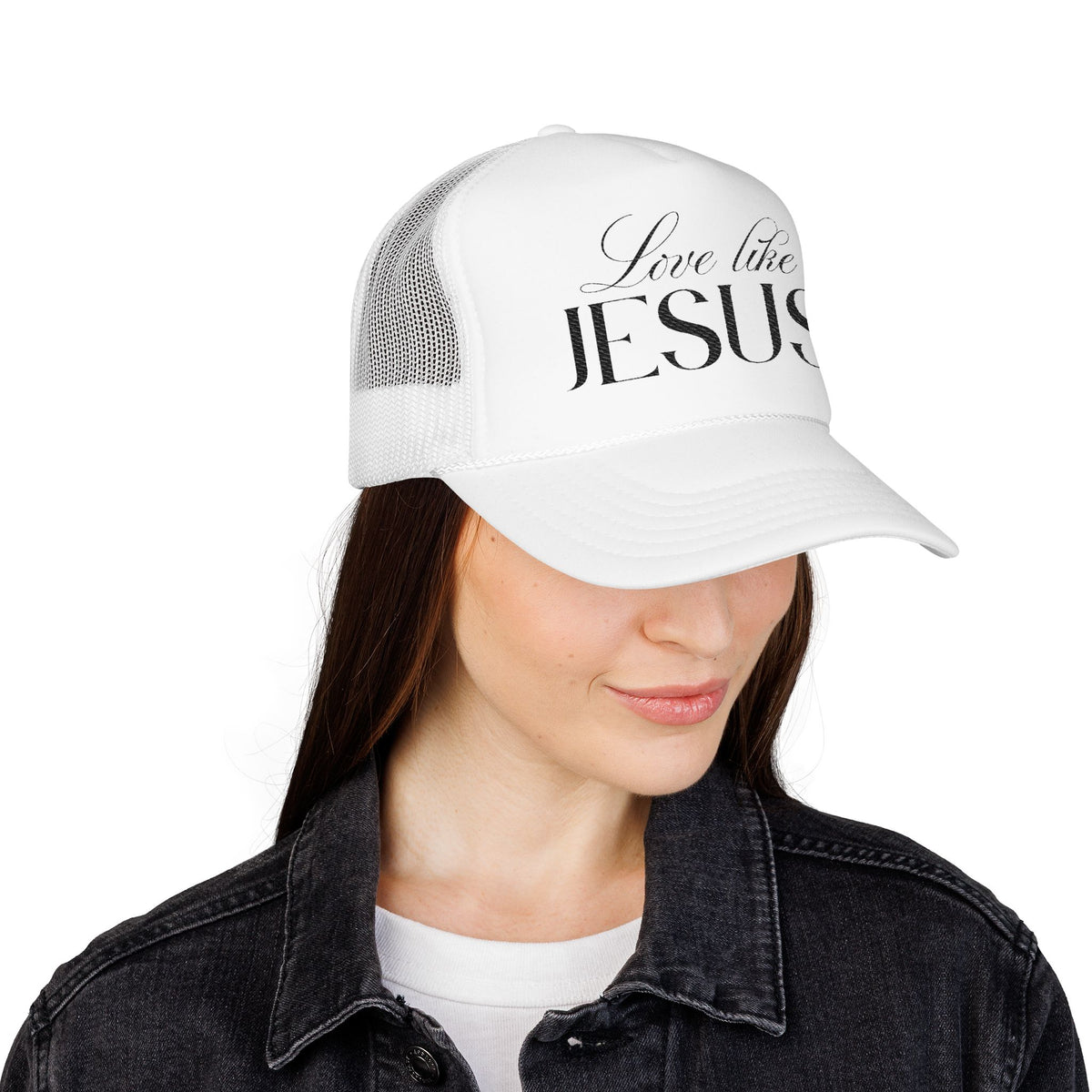 Love Like Jesus Embroidered Trucker Hat | Christian Cap.