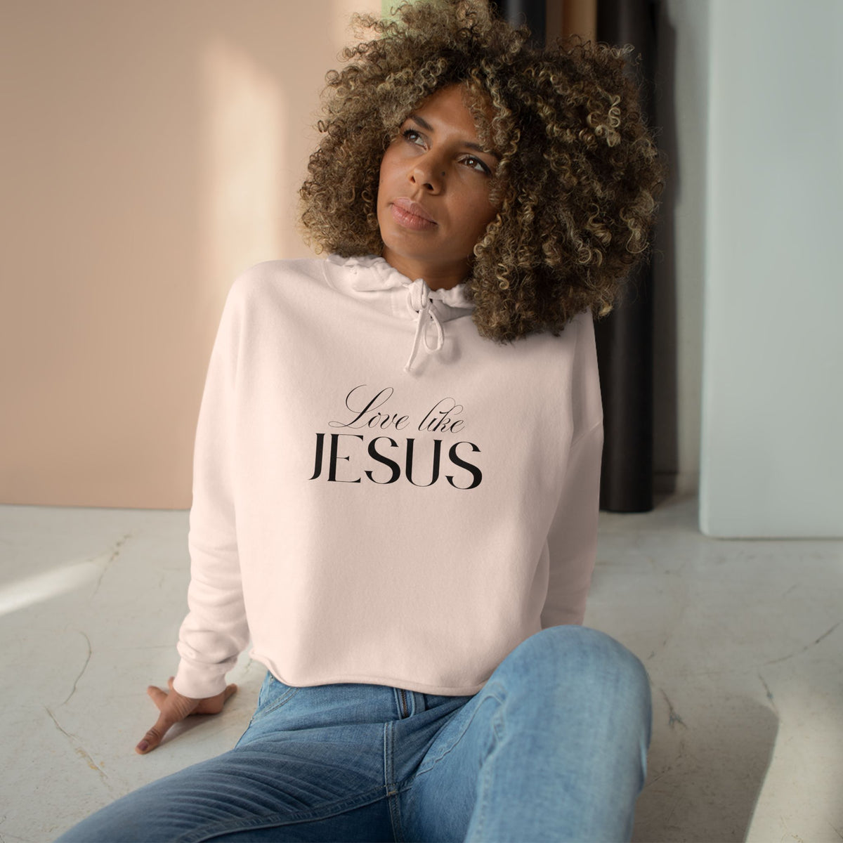 Love Like Jesus Cropped Sweatshirt | Christian Pullover Hoodie.
