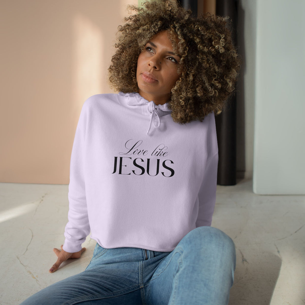 Love Like Jesus Cropped Sweatshirt | Christian Pullover Hoodie.