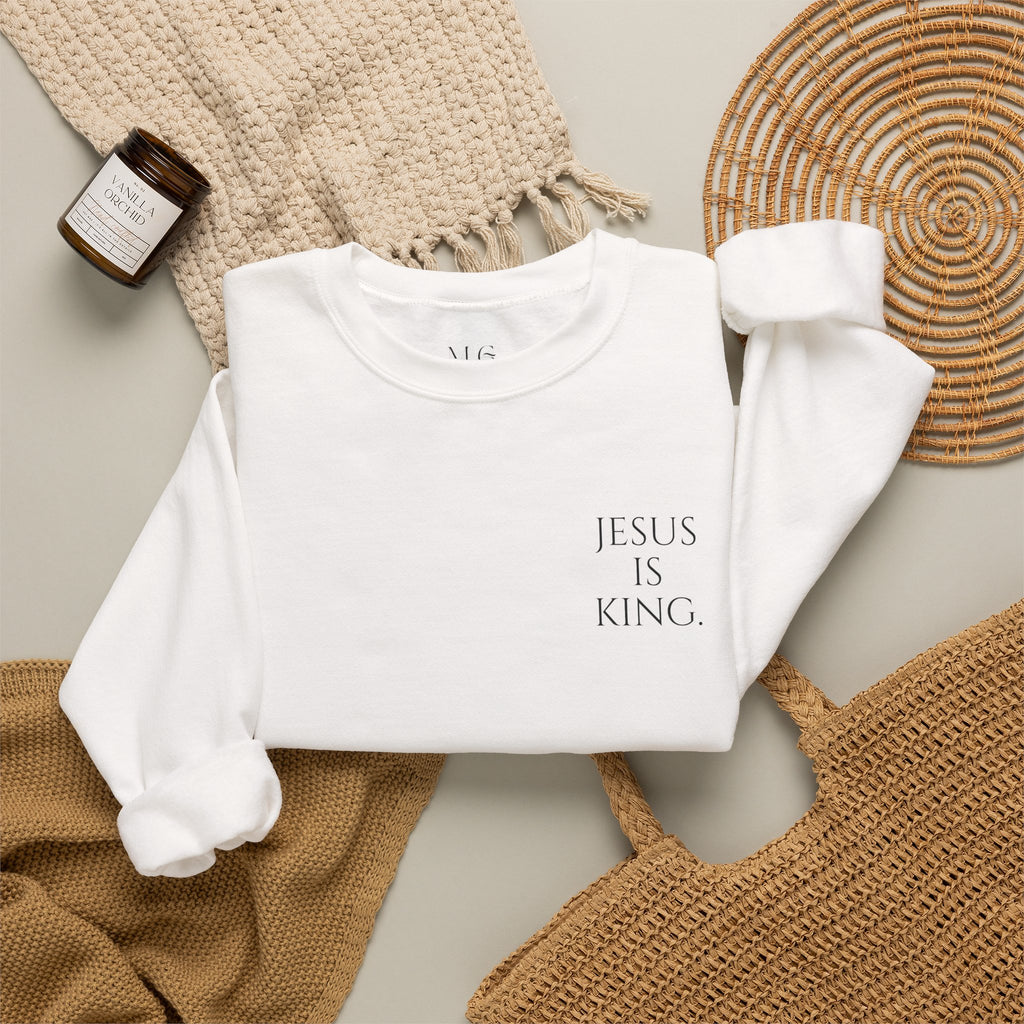 Jesus Is King | Revelation 17:14 Christian Sweatshirt | My God Has Answered.