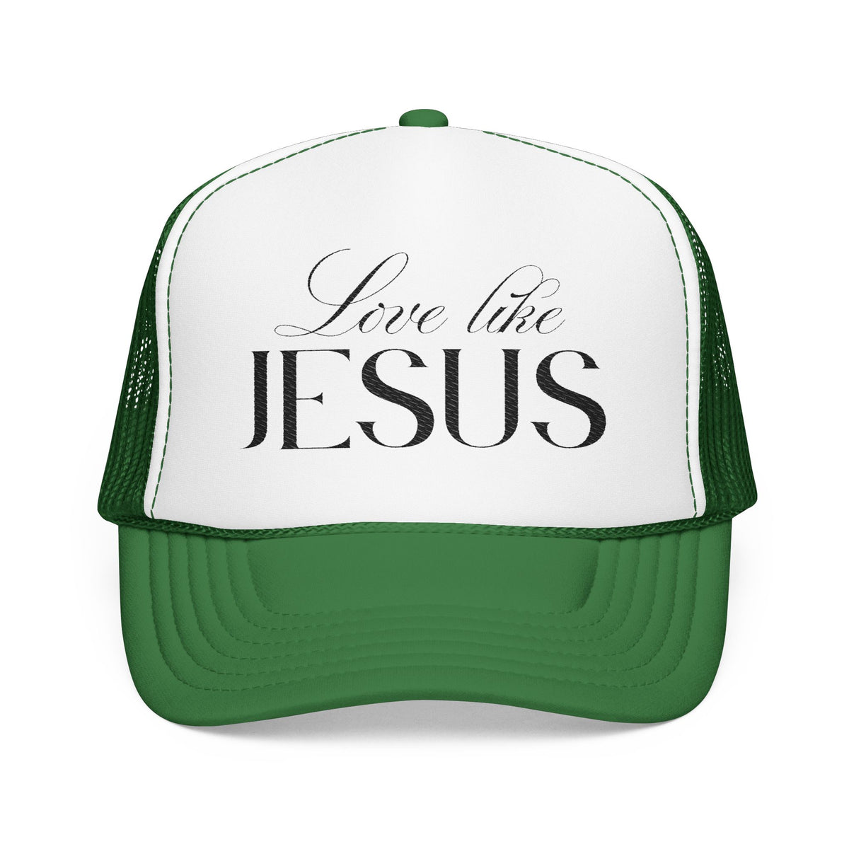 Love Like Jesus Embroidered Trucker Hat | Christian Cap.