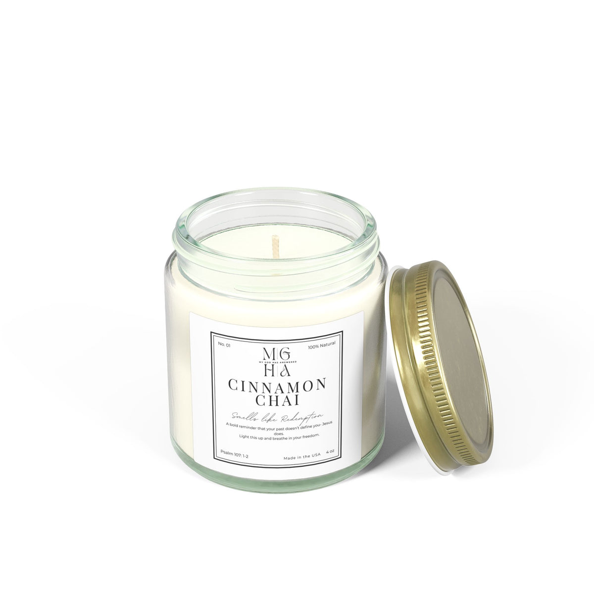 Smells Like Redemption Candle | Cinnamon Chai Scented Candle (4oz, 9oz)