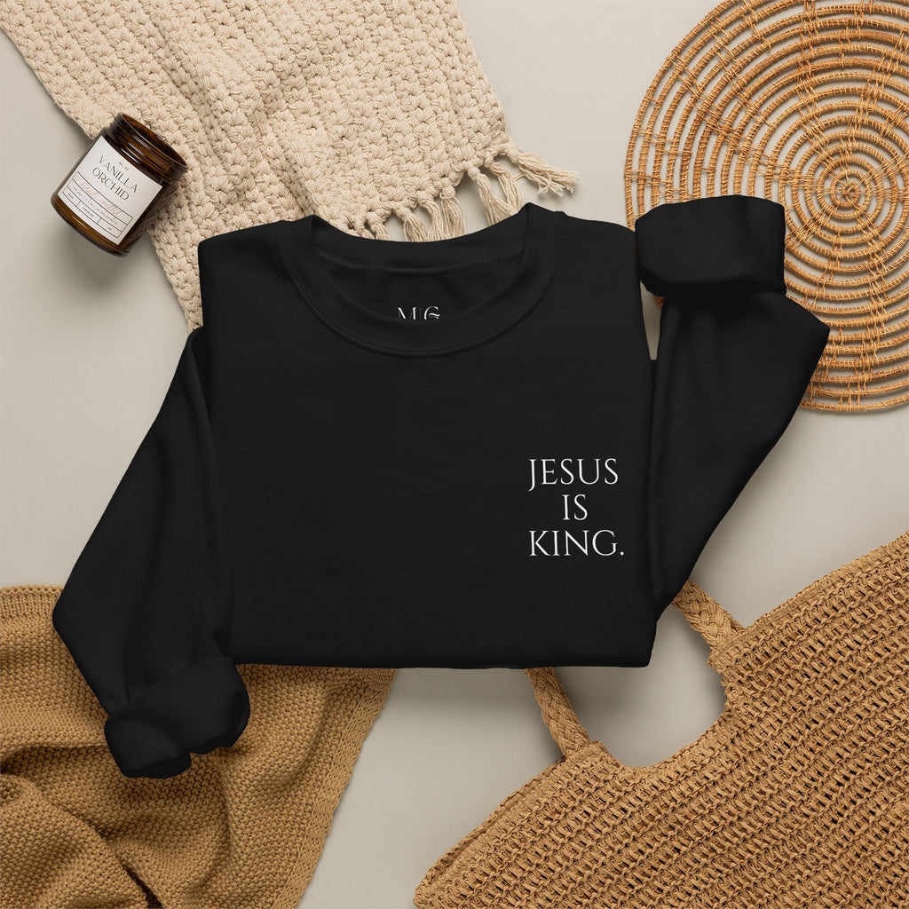 Jesus Is King | Revelation 17:14 Christian Sweatshirt | My God Has Answered.
