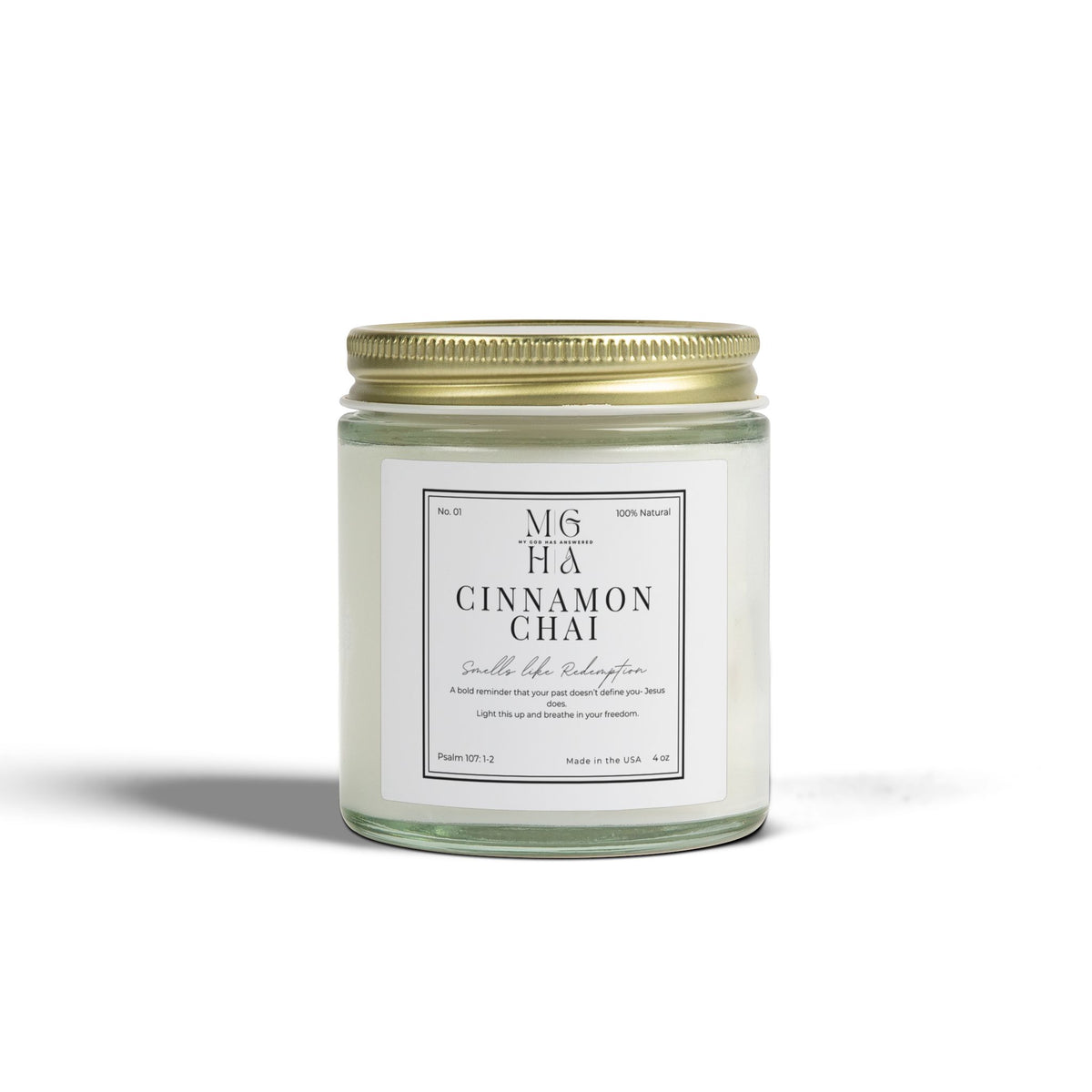Smells Like Redemption Candle | Cinnamon Chai Scented Candle (4oz, 9oz)