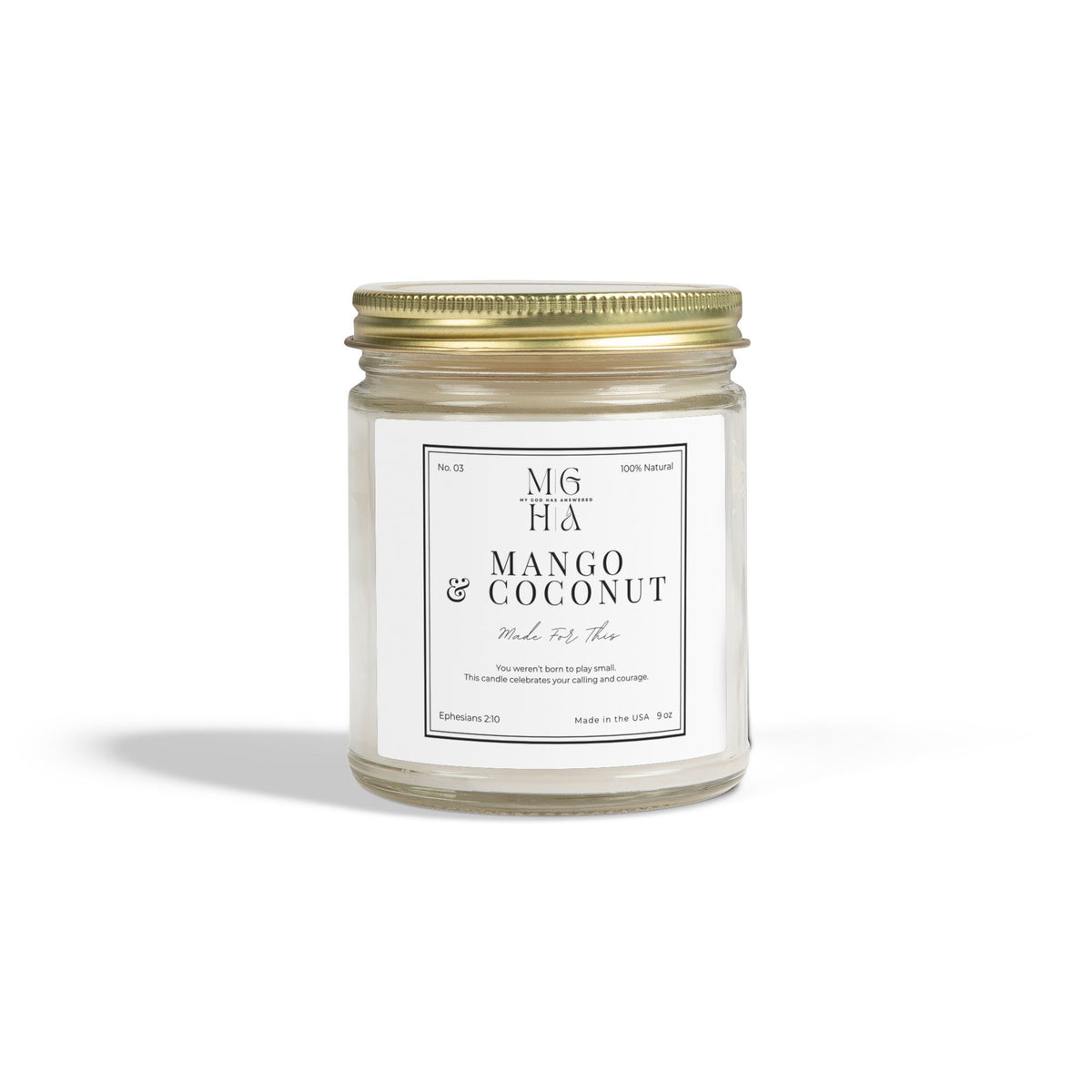 Made For This Candle | Mango Coconut Scented Candle (4oz, 9oz)