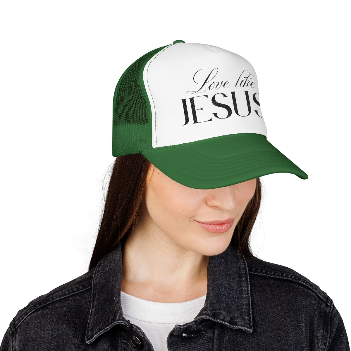 Love Like Jesus Embroidered Trucker Hat | Christian Cap.