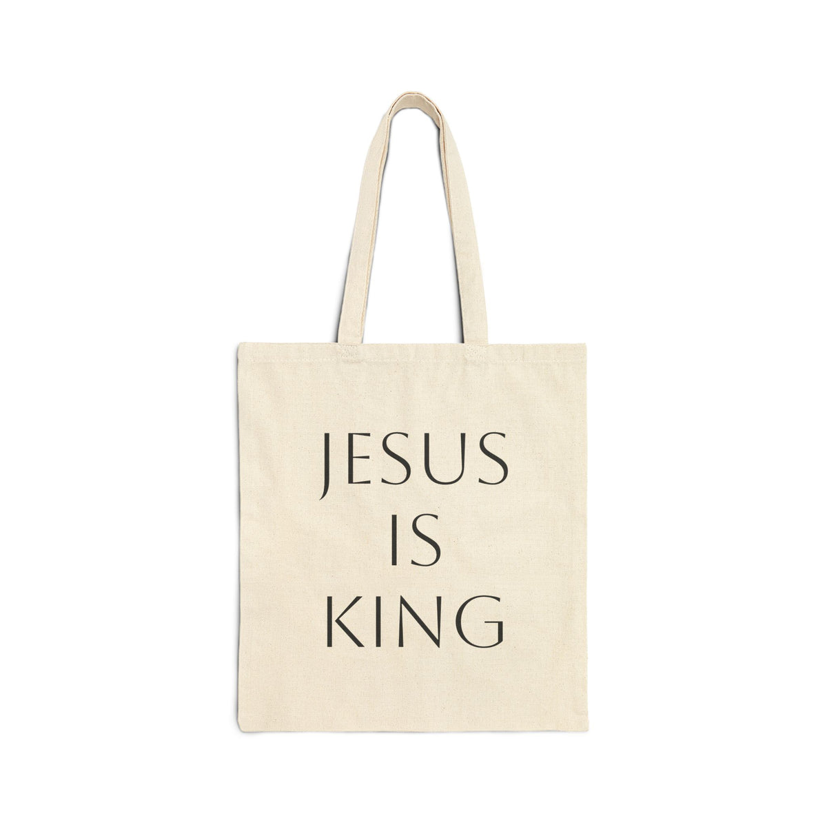 Jesus Is King | Stylish Cotton Canvas Tote Bag.