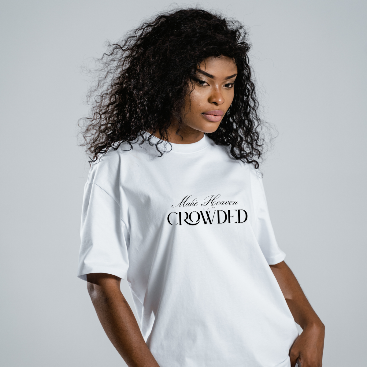 Make Heaven Crowded Oversized Tee | Christian T-Shirt.