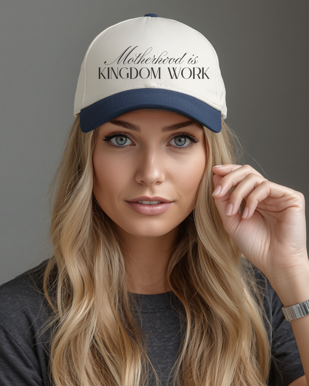 Motherhood Is Kingdom Work Hat | Christian Mom Cap.