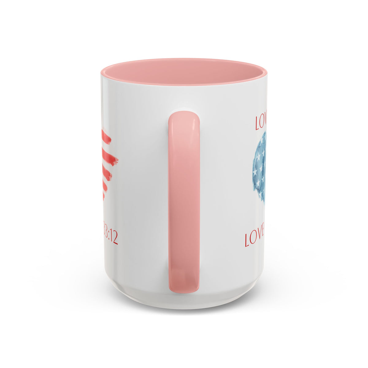 American Patriotic Heart Mug | Faithful Morning Beverage | Accent Mug | 15 oz