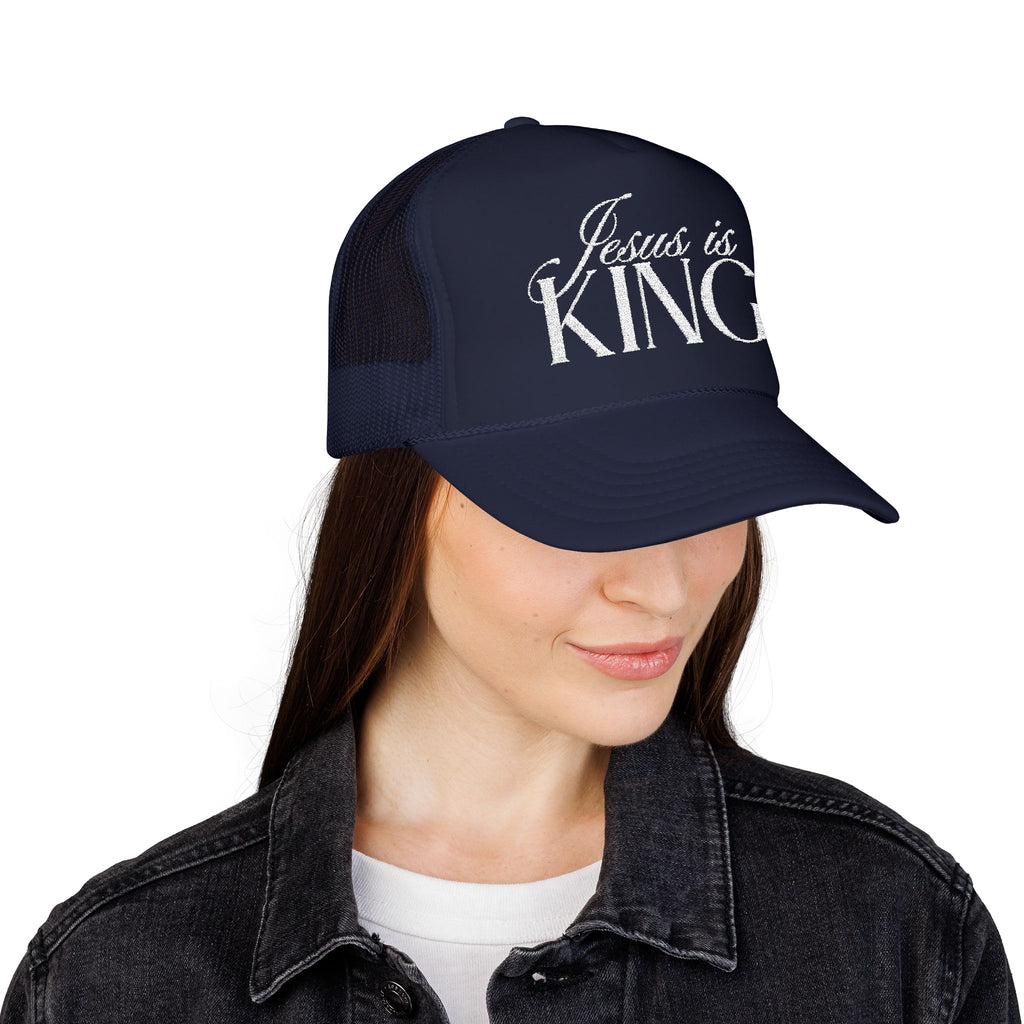 Jesus Is King | Embroidered Trucker Hat.