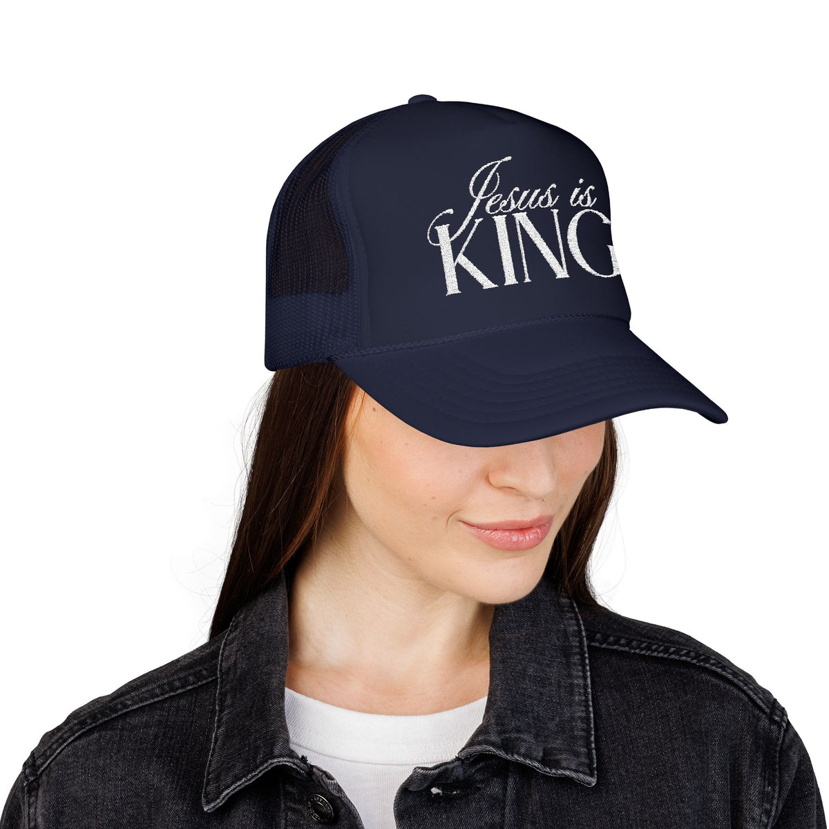 Jesus Is King | Embroidered Trucker Hat.