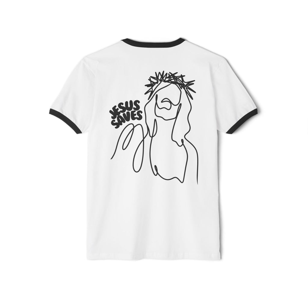 Jesus Saves| Unisex Vintage Ringer T-Shirt.