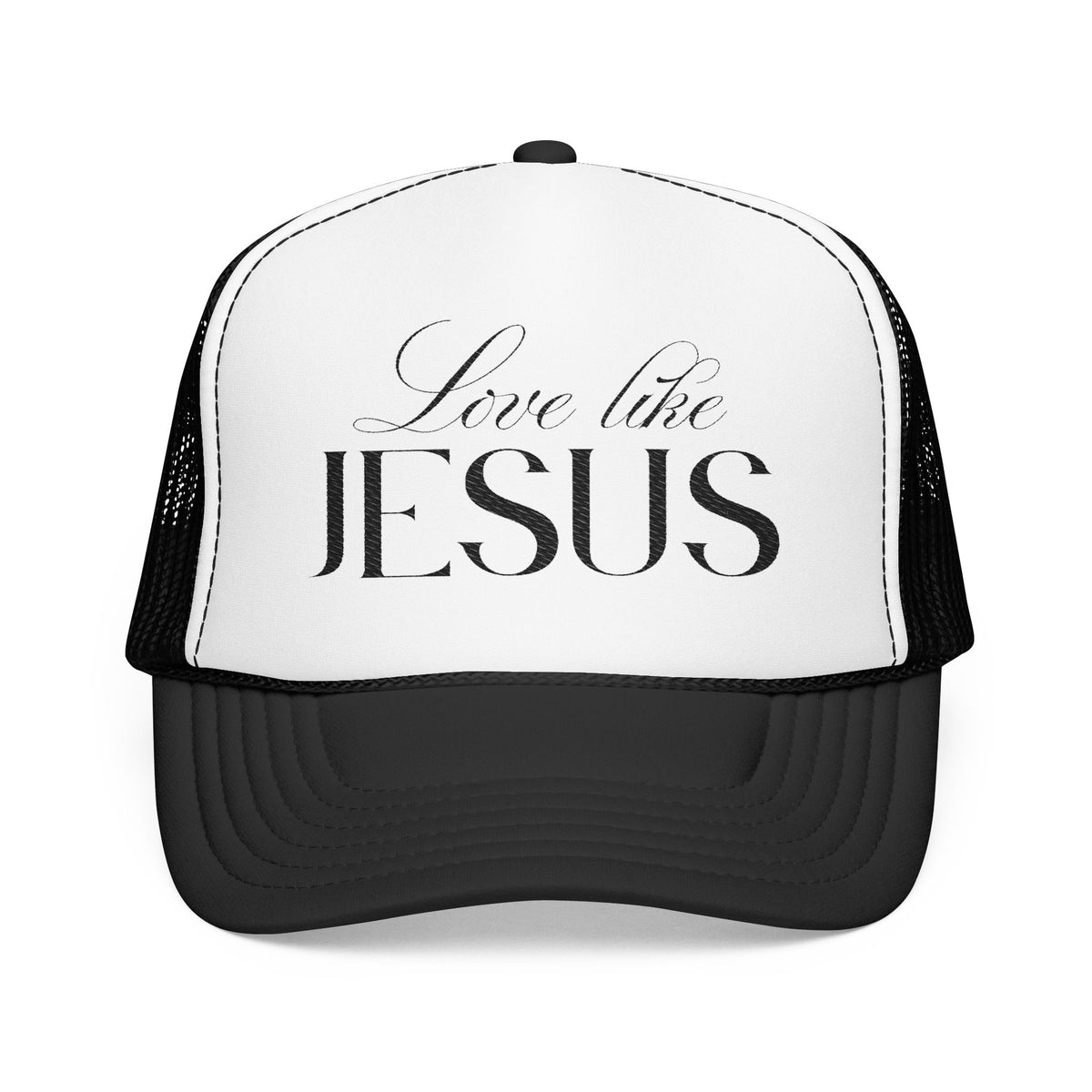 Love Like Jesus Embroidered Trucker Hat | Christian Cap.