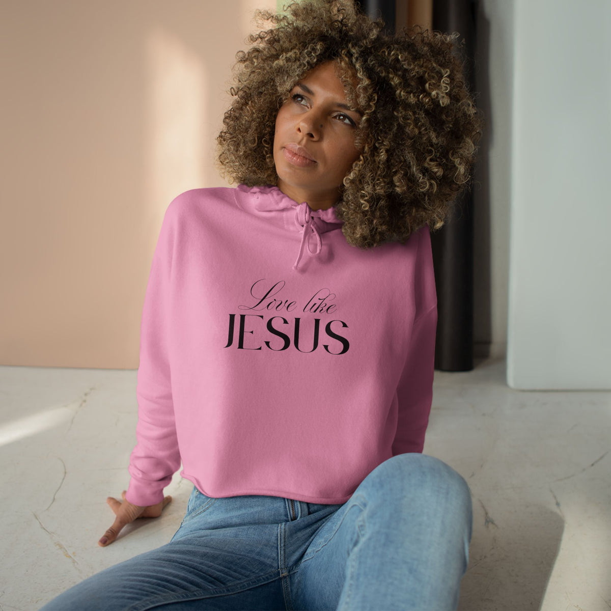 Love Like Jesus Cropped Sweatshirt | Christian Pullover Hoodie.