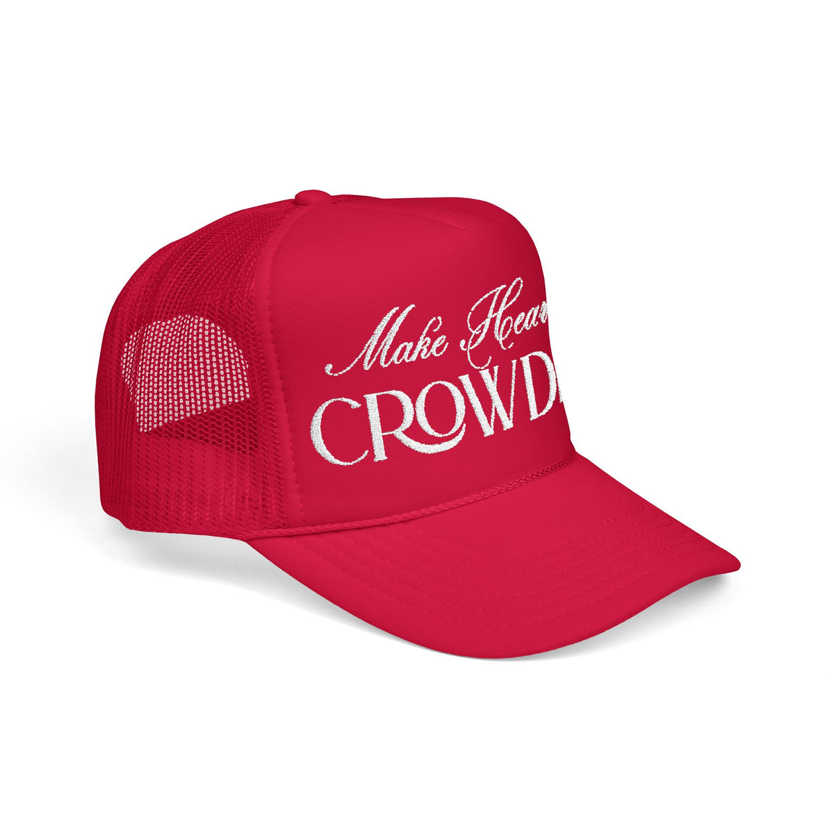 Make Heaven Crowded Embroidered Trucker Hat | Faith Cap.
