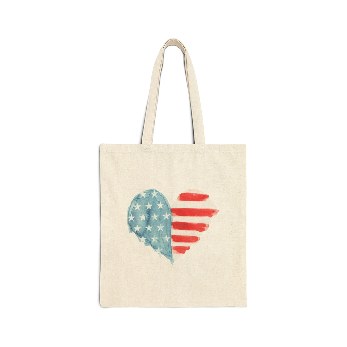 American Patriotic Heart | Tote Bag, Eco-Friendly Shopping Bag.