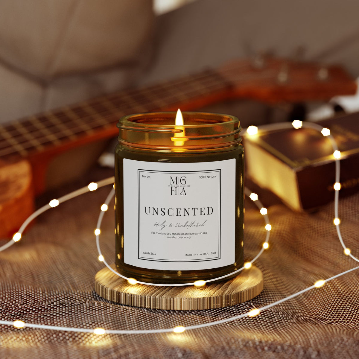 Holy & Unbothered Candle | Unscented Coconut Apricot Wax