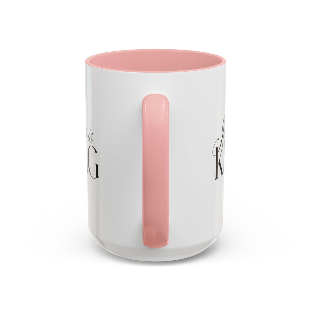 Jesus Is King | Accent Mug | Faithful Morning Beverage, 15 oz.