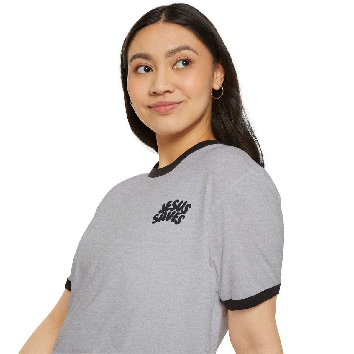 Jesus Saves| Unisex Vintage Ringer T-Shirt.