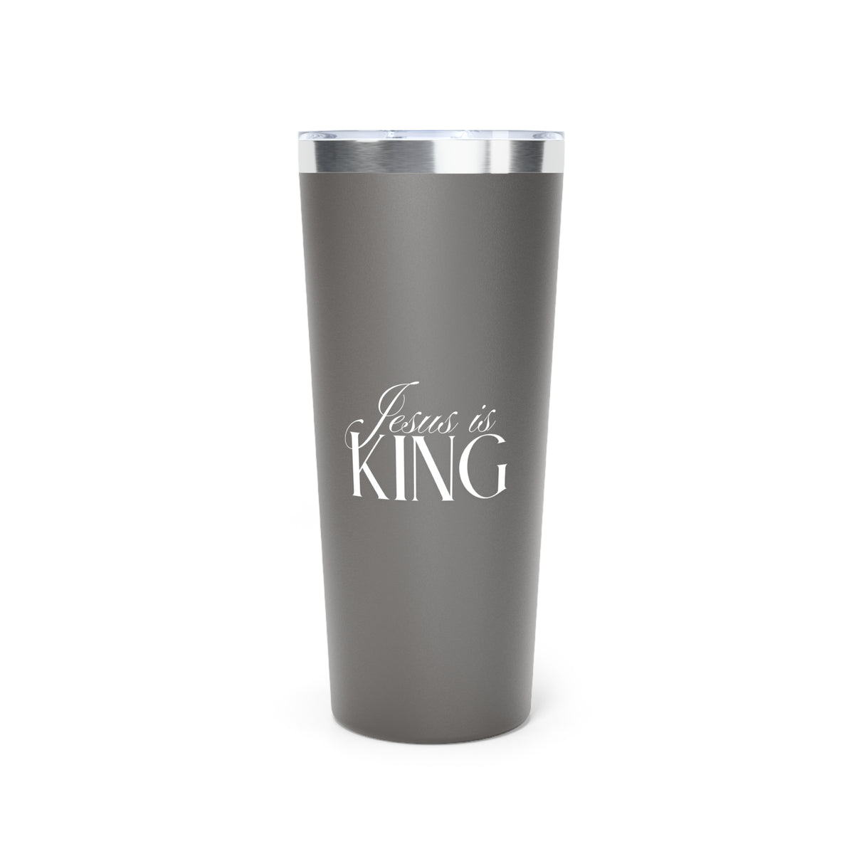 Jesus Is King | Copper Vacuum Insulated Tumbler | Black | 22oz.