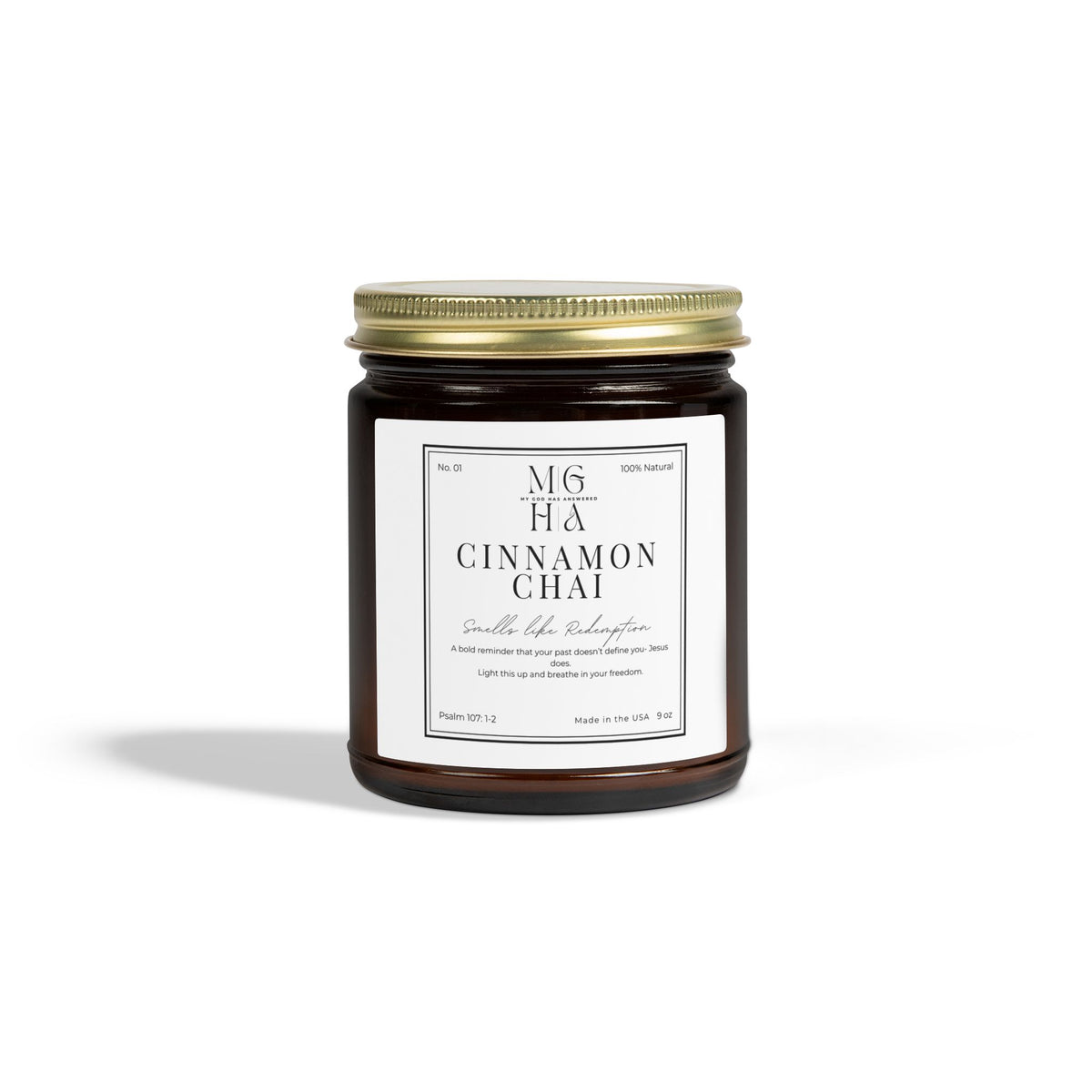 Smells Like Redemption Candle | Cinnamon Chai Scented Candle (4oz, 9oz)