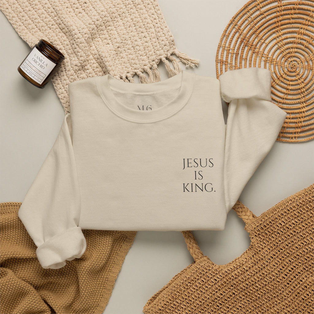 Jesus Is King | Revelation 17:14 Christian Sweatshirt | My God Has Answered.