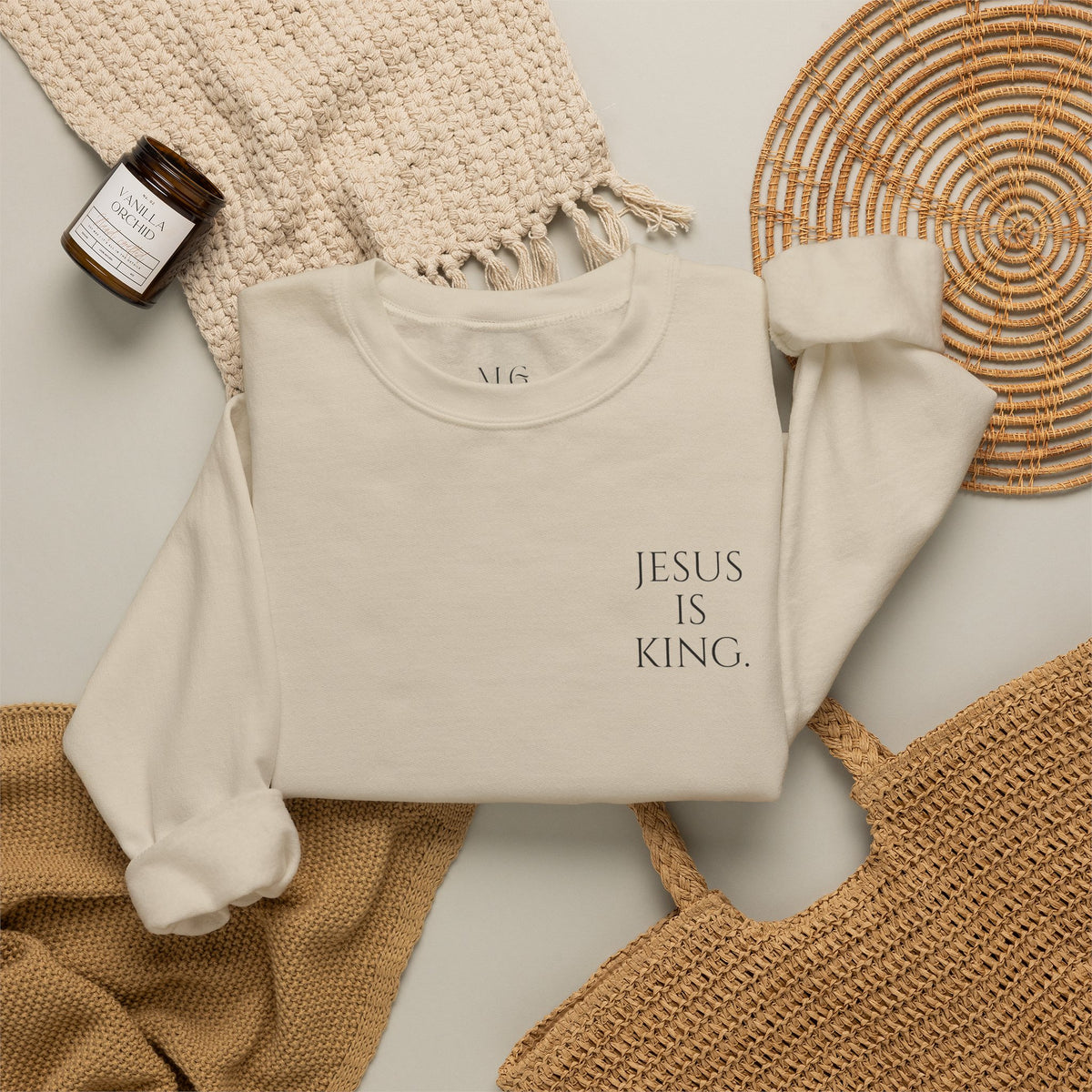 Jesus Is King | Revelation 17:14 Christian Sweatshirt | My God Has Answered.
