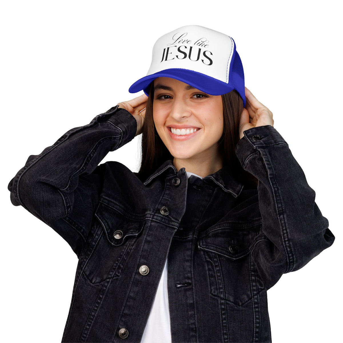 Love Like Jesus Embroidered Trucker Hat | Christian Cap.