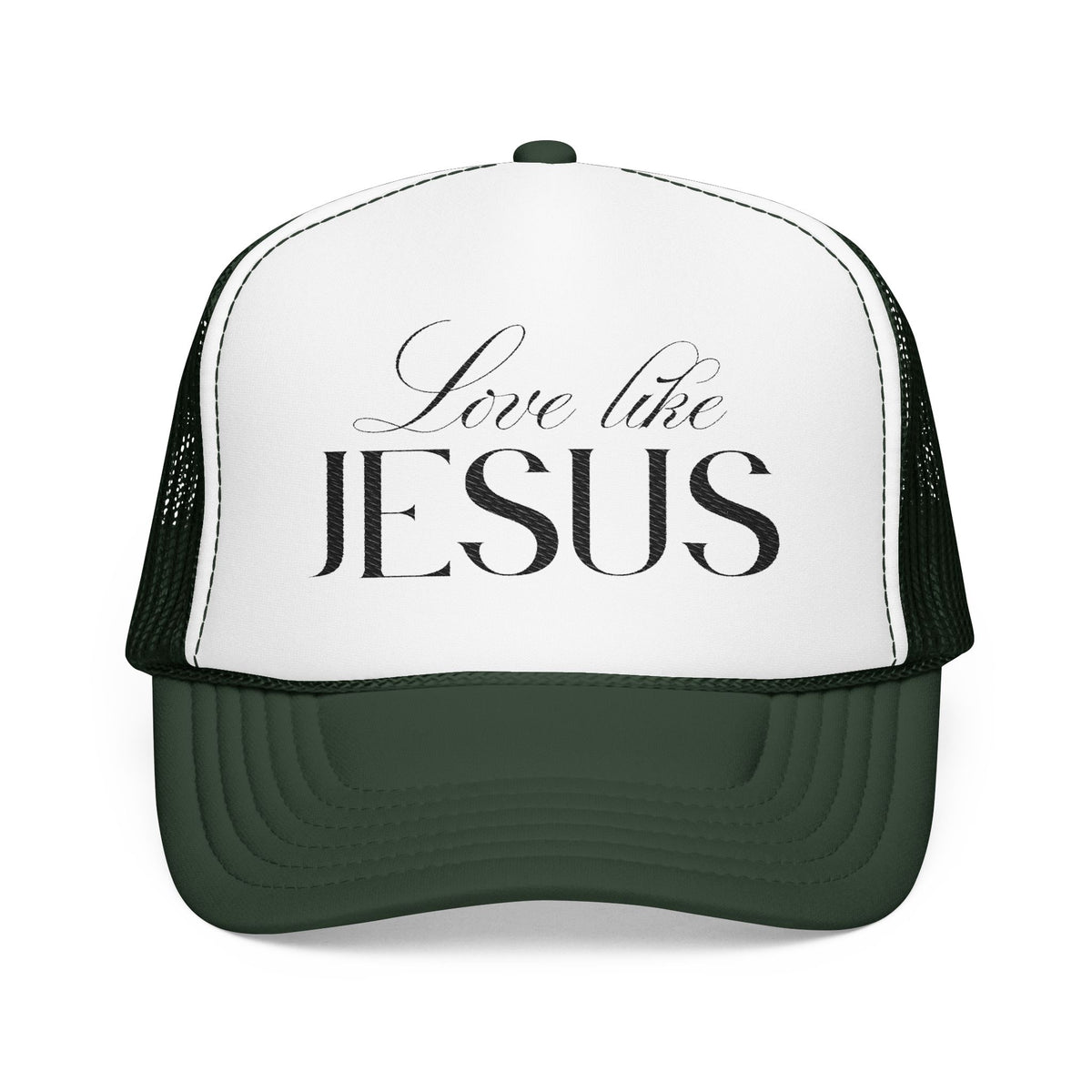 Love Like Jesus Embroidered Trucker Hat | Christian Cap.