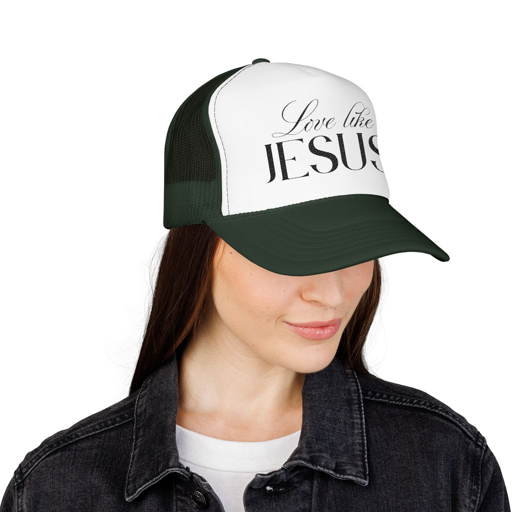 Love Like Jesus Embroidered Trucker Hat | Christian Cap.