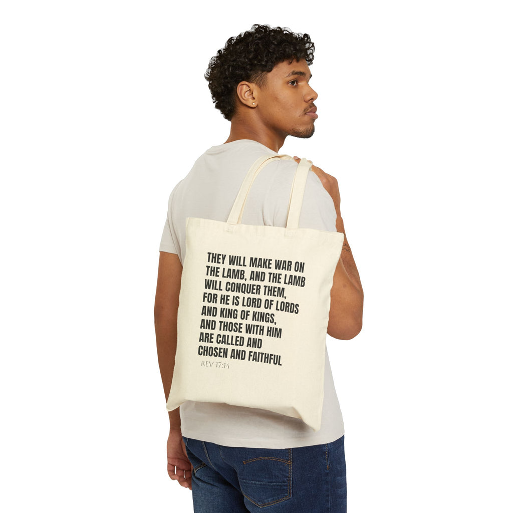 Jesus Is King | Stylish Cotton Canvas Tote Bag.