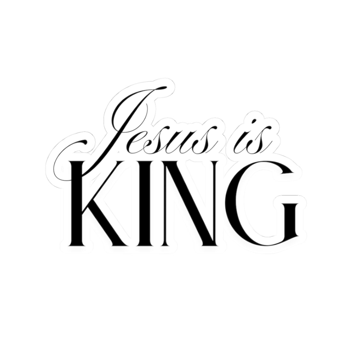 Jesus Is King Sticker | Bold Christian Vinyl Sticker