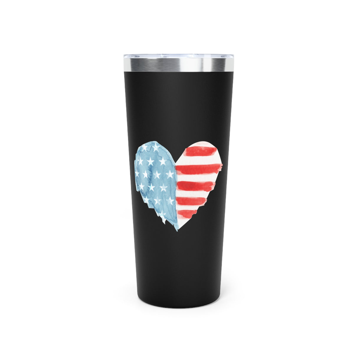 American Patriotic Heart, Diamonds Tumbler | Personalized Insulated Travel Mug, 22 oz.