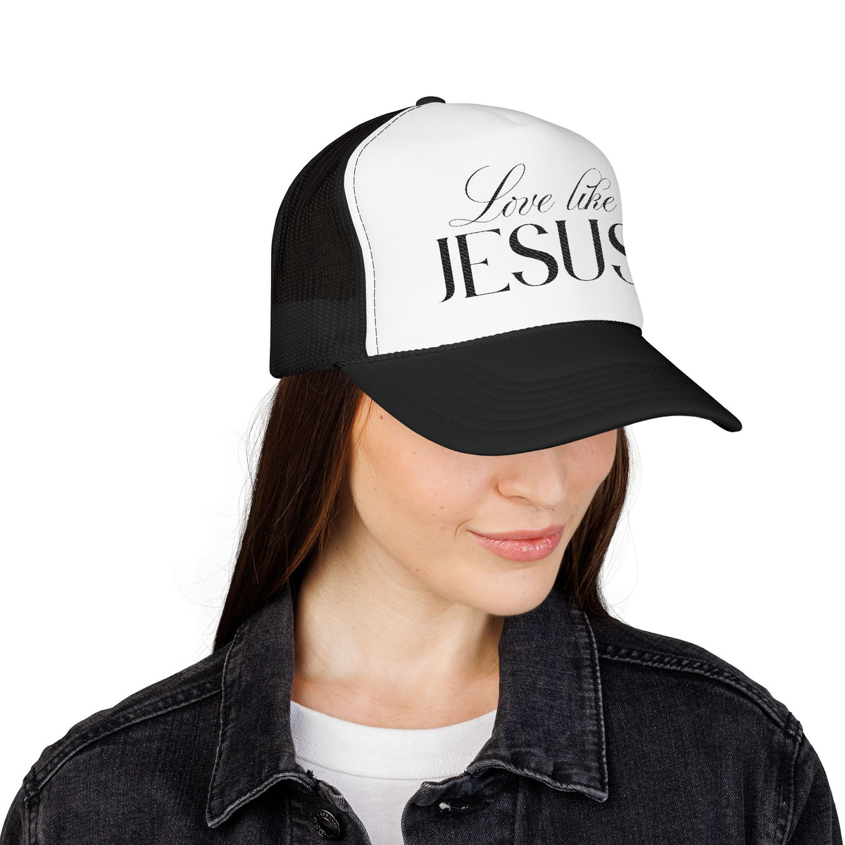 Love Like Jesus Embroidered Trucker Hat | Christian Cap.
