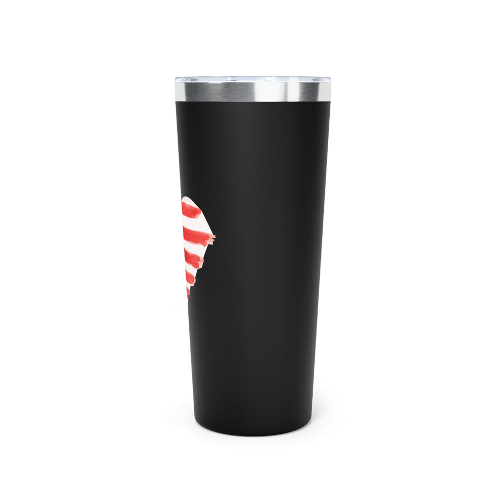 American Patriotic Heart, Diamonds Tumbler | Personalized Insulated Travel Mug, 22 oz.