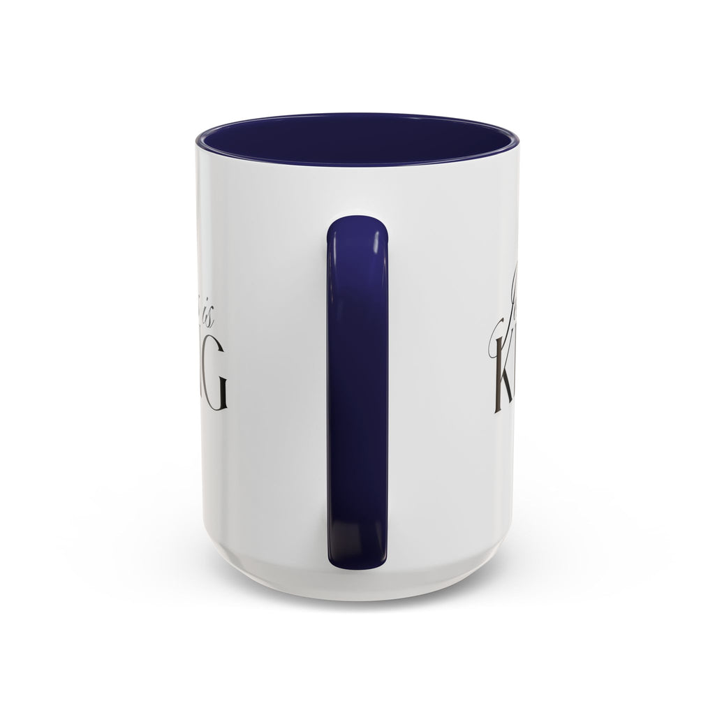 Jesus Is King | Accent Mug | Faithful Morning Beverage, 15 oz.