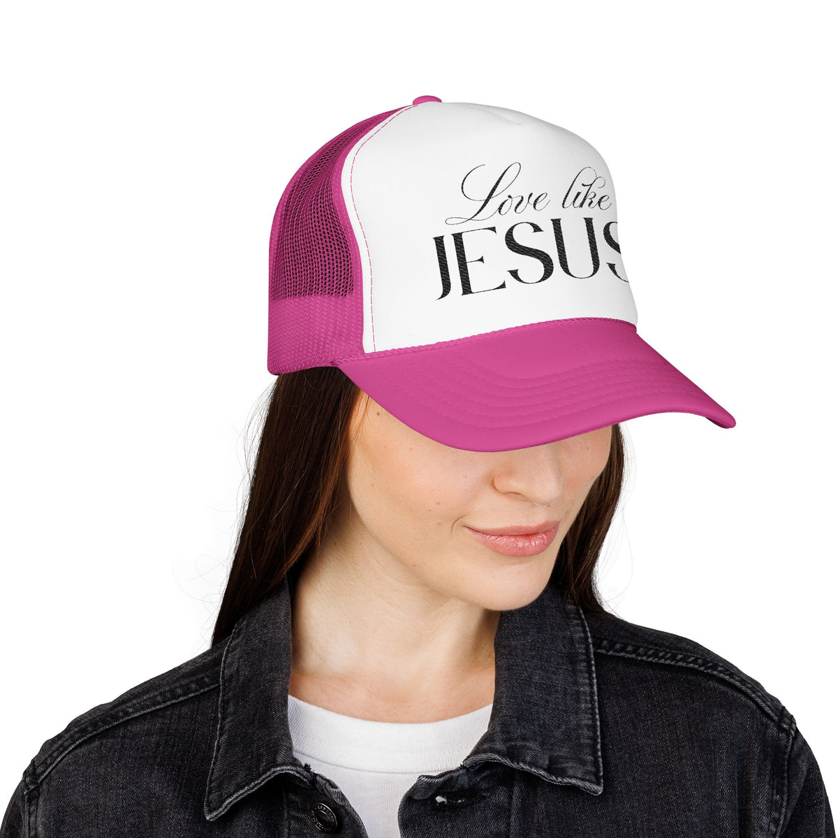 Love Like Jesus Embroidered Trucker Hat | Christian Cap.
