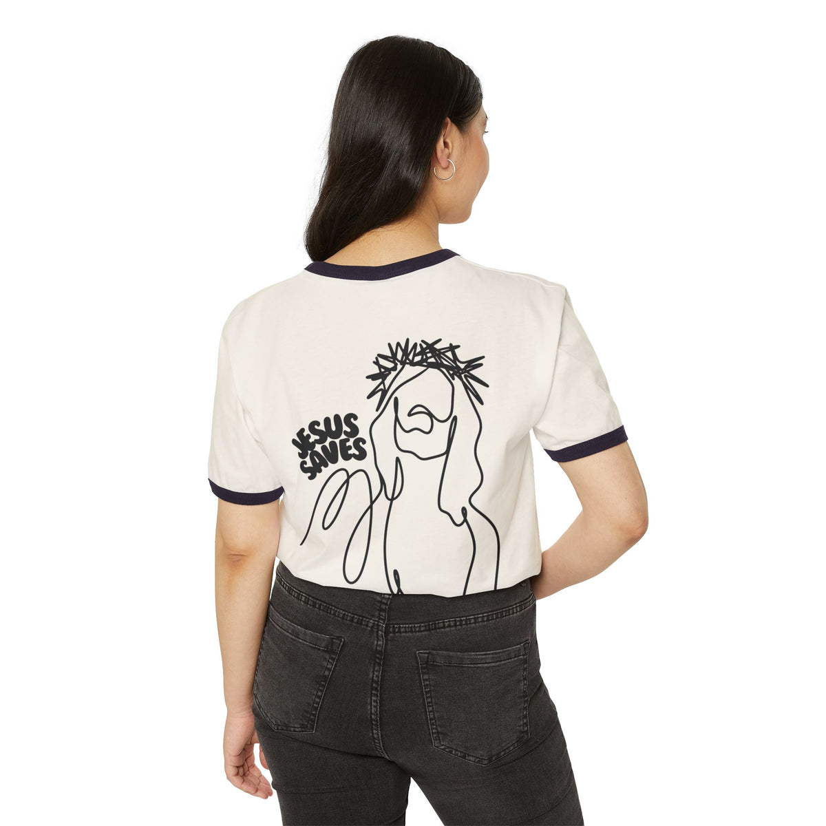 Jesus Saves| Unisex Vintage Ringer T-Shirt.